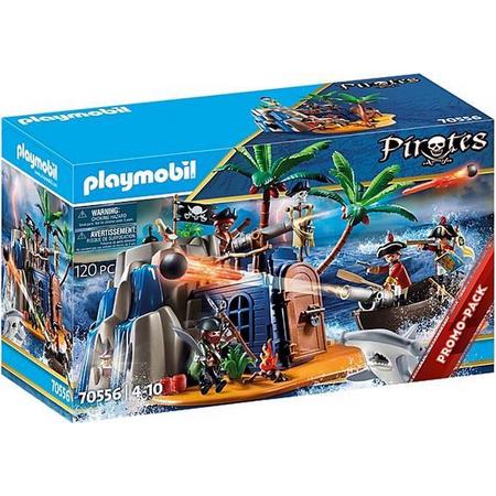 PLAYMOBIL Pirates Pirateneiland met schuilplaats voor schatten - 70556