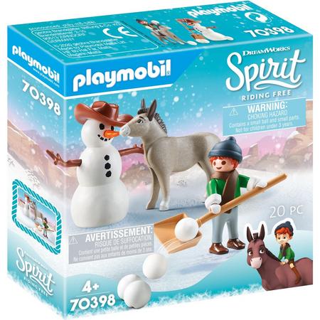 PLAYMOBIL Spirit Sneeuwpret met Snips & Meneer Carrots - 70398
