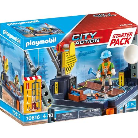 PLAYMOBIL Starterpack City Action Bouwplaats met lier - 70816