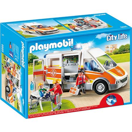 PLAYMOBIL Ziekenwagen met licht en geluid - 6685