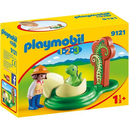 Playmobil 1,2,3: Onderzoeker Met Babydino (9121)