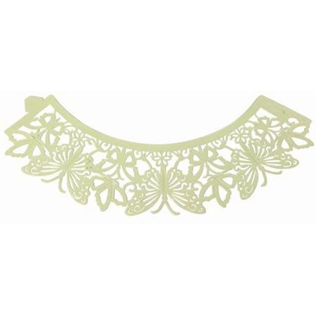 PME Cupcake Wrappers Butterfly Ivory pk/12
