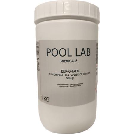 Pool Lab Tabs 50x20gr - Chloortabletten Zwembad  - chloor tabletten - chloortabletten jacuzzi - spa - whirlpool - zwembad - tabletten zwembad - shock - ontsmetting - opzetzwembaden