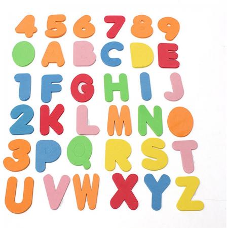 36 stuks alfanummerieke letters en cijfers voor in bad – bad speelgoed – bad speeltjes – speelgoed bad – douche speelgoed – spelend leren