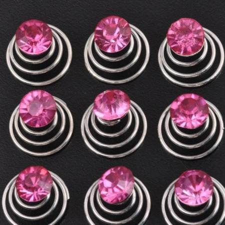 Roze Kristal Curlies - 6 stuks