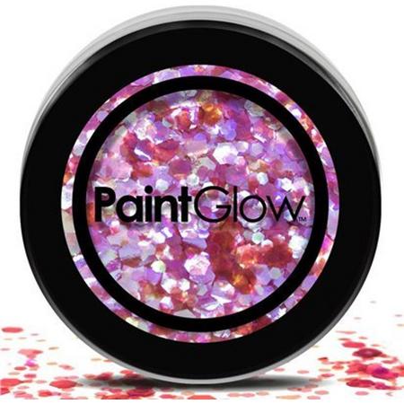 Paintglow - Grote glitters - Roze - 3gr.