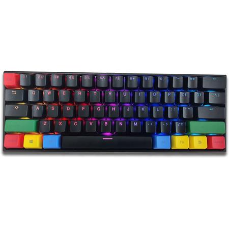 Pakito GM862 - 60% Mechanische Toetsenbord - Mechanical Keyboard - Bluetooth - Blue Switch - Qwerty - Gaming Keyboard - Gaming Toetsenbord