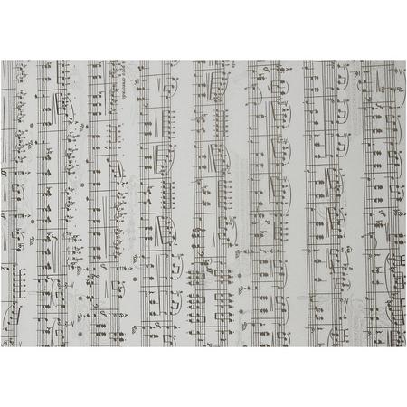 Perkamentpapier met Muzieknoten, A4 21x30 cm, Muzieknoten, 10 vellen