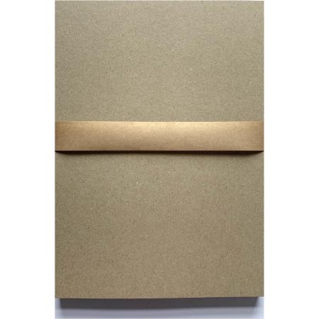50 vel gekleurd hobby karton / papier, A4 210x297 mm – stevig 210 grams 100% recycled kraft kleur fluting grey