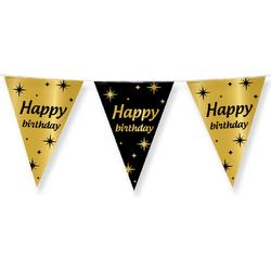 Vlaggenlijn Gold/Black Happy Birthday (10 meter)