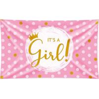 vlag Its a girl! 90 x 150 cm polyester lichtroze