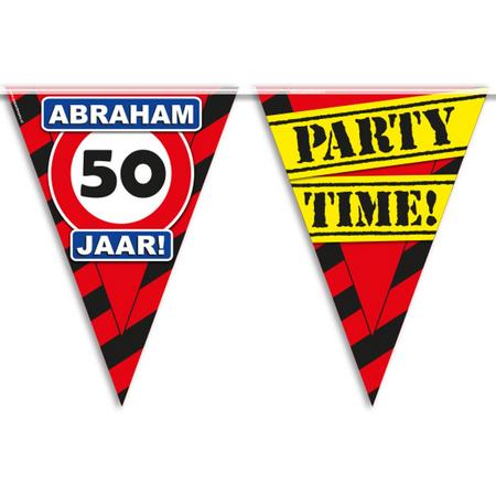 Vlaggenlijn Abraham 50 jaar Party time