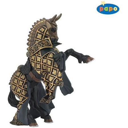 Papo Paard van ridder (zwart en goud)