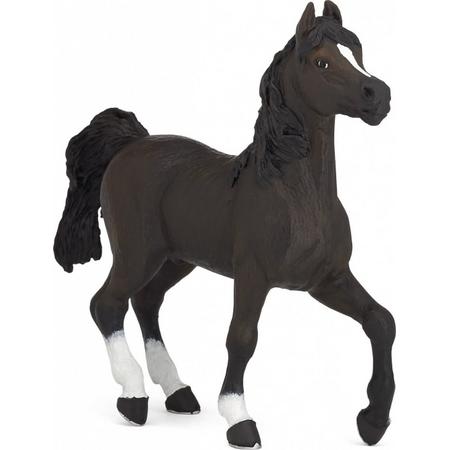 Plastic speelgoed zwart Arabieren paard 13 cm