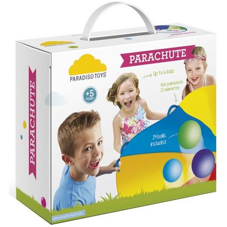 Paradiso Toys Vangspel Parachute 2,5 M 25-delig