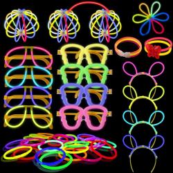 230 st. Glow in the dark Sticks Set - Multicolor Breeklichtjes Breekstaafjes - XL Feest Glowsticks