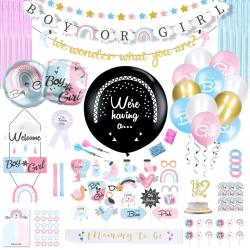 Partizzle Gender Reveal Party Versiering Pakket - Babyshower Ballonnen Decoratie - Geslacht Bekend Maken - Boy or Girl - XXL