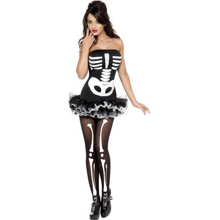 Sexy halloween skelet kostuum voor dames - Verkleedkleding - Large (44-46)