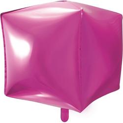 Folieballon kubus Roze