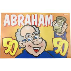 Abraham 50 jaar versiering gevelvlag 90 x 60 cm