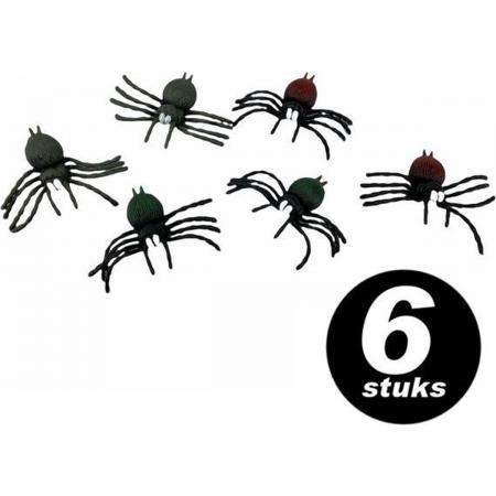 Halloween decoratie – Spinnen – 6 stuks