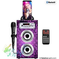 PartyFunLights Bluetooth Karaoke Set - party speaker - microfoon - afstandsbediening
