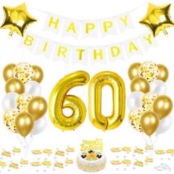 Partypakket® 60 Jaar Verjaardag Versiering - Goud - All-in-one Feestpakket - Ballonnen - Decoratie - Feestpakket - Verjaardag - Feest versiering