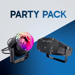 PartyPeople - Discolamp - Partylaser - Discobal - Feestverlichting - Afstandsbediening - Partypack - Compleet pakket