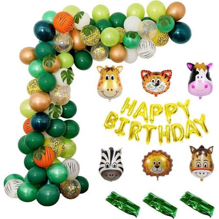 Jungle Party Thema Deluxe Verjaardag Feest Versiering - Safari Kinderfeestje - Luxe - Ballonnen