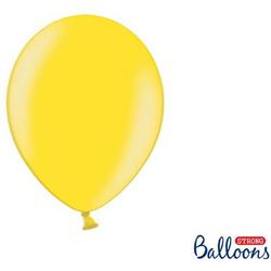 Metallic ballonnen geel 1e klas, 27cm zak van 100 stuks