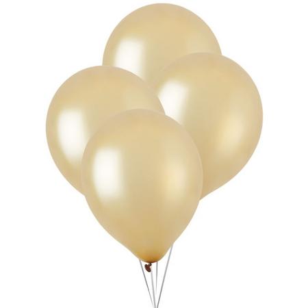 Metallic ballonnen goud 50 stuks