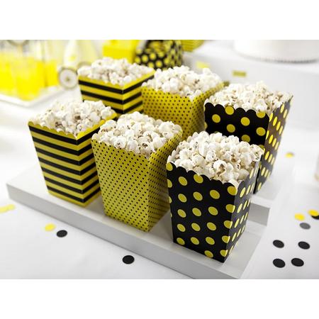 Popcornbakjes geel/zwart
