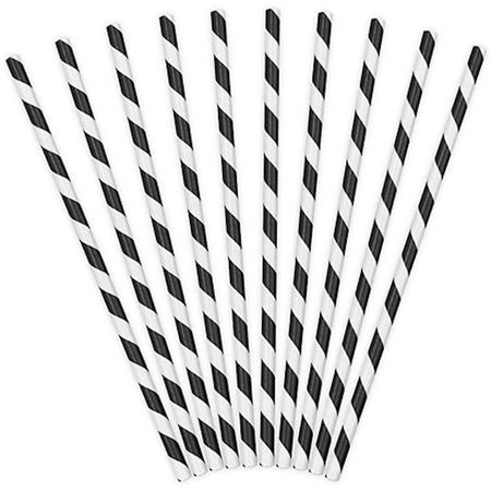 Rietjes Stripes Wit/Zwart (10 stuks)
