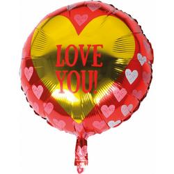 Aluminium ballon love you! - Feestdecoratievoorwerp