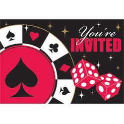 Casino Uitnodigingen 8 stuks