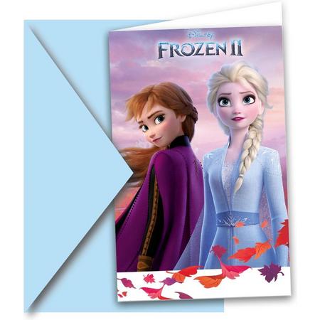 Frozen 2 Uitnodigingen 14x9cm 6 stuks