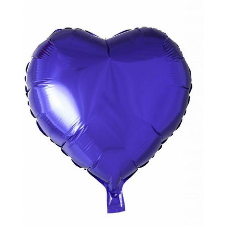 Helium Ballon Hart Paars 46cm leeg