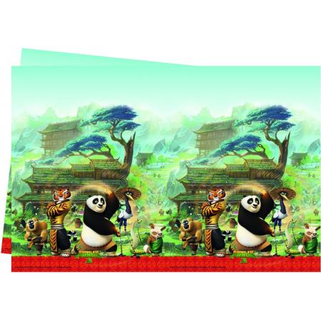 Plastic Kung Fu Panda 3™ tafelkleed - Feestdecoratievoorwerp