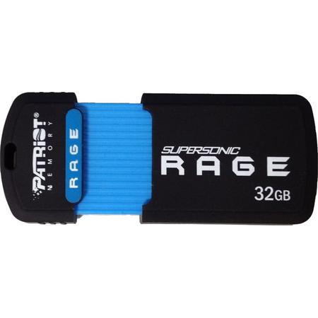 Patriot Memory 32GB Supersonic Rage XT 32GB USB 3.0 (3.1 Gen 1) Type-A Zwart, Blauw USB flash drive