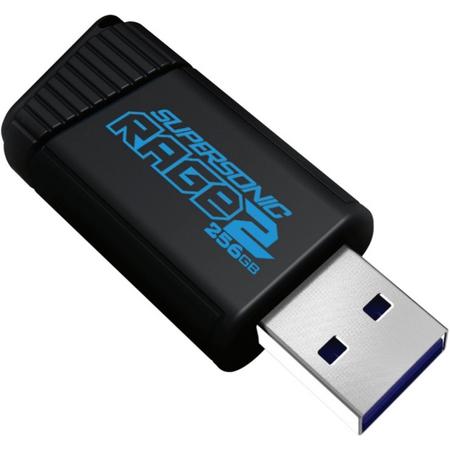 Patriot Memory Supersonic Rage 2 256GB 256GB USB 3.0 (3.1 Gen 1) USB-Type-A-aansluiting Zwart, Blauw USB flash drive