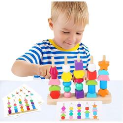 Montessori kolom-Montessori Speelgoed- Houten Speelgoed-Educatief Speelgoed-Speelgoed 3 jaar-Speelgoed 4 jaar- Speelgoed 5 jaar
