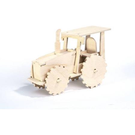 Pebaro Houten bouwpakket Tractor 15,5 x 7 x 11 cm