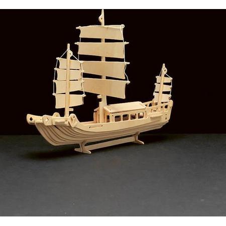 Pebaro Houten bouwpakket zeilboot, 38 x 15 cm