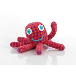 Pebble rammelaar - Octopus  - roze