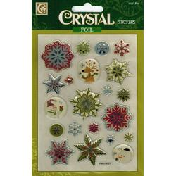 Crystal Stickers - Foil stickers - 3d Stickers - Kerst