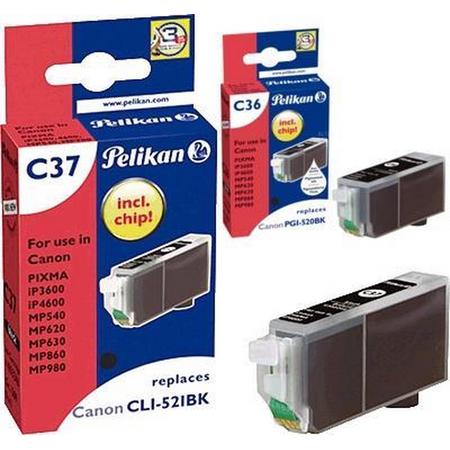 Pelikan C36/C37 inktcartridge Zwart Multipack 2 stuk(s)