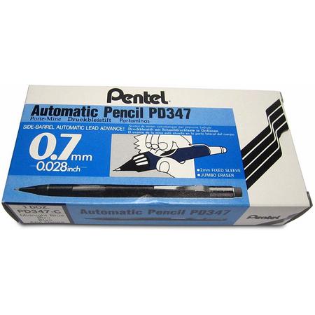 Pentel quicker clicker pd347-c midnight blue 0.7mm automatic mechanical 12 pencils, - 1 Dozen.