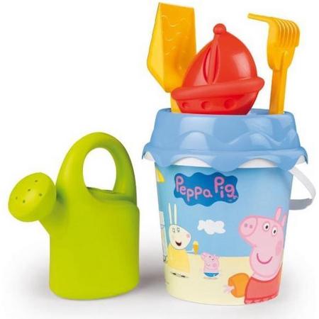 Peppa Pig 6-delig zandbak/strand speelgoed emmer set met gieter