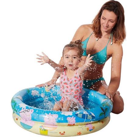 Peppa Pig/Big opblaasbaar zwembad babybadje 78 x 18 cm speelgoed - Douchecabine badje - Buitenspeelgoed voor kinderen