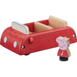 Peppa Pig Houten Speelgoed - Klassieke Rode Auto - Inclusief Peppa Pig Figuur